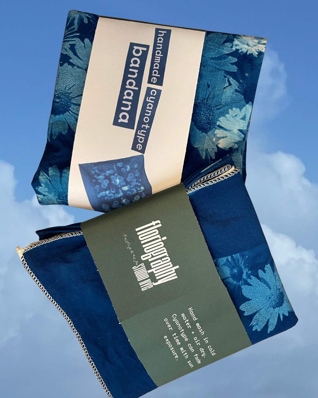 Handmade Cyanotype Bandana